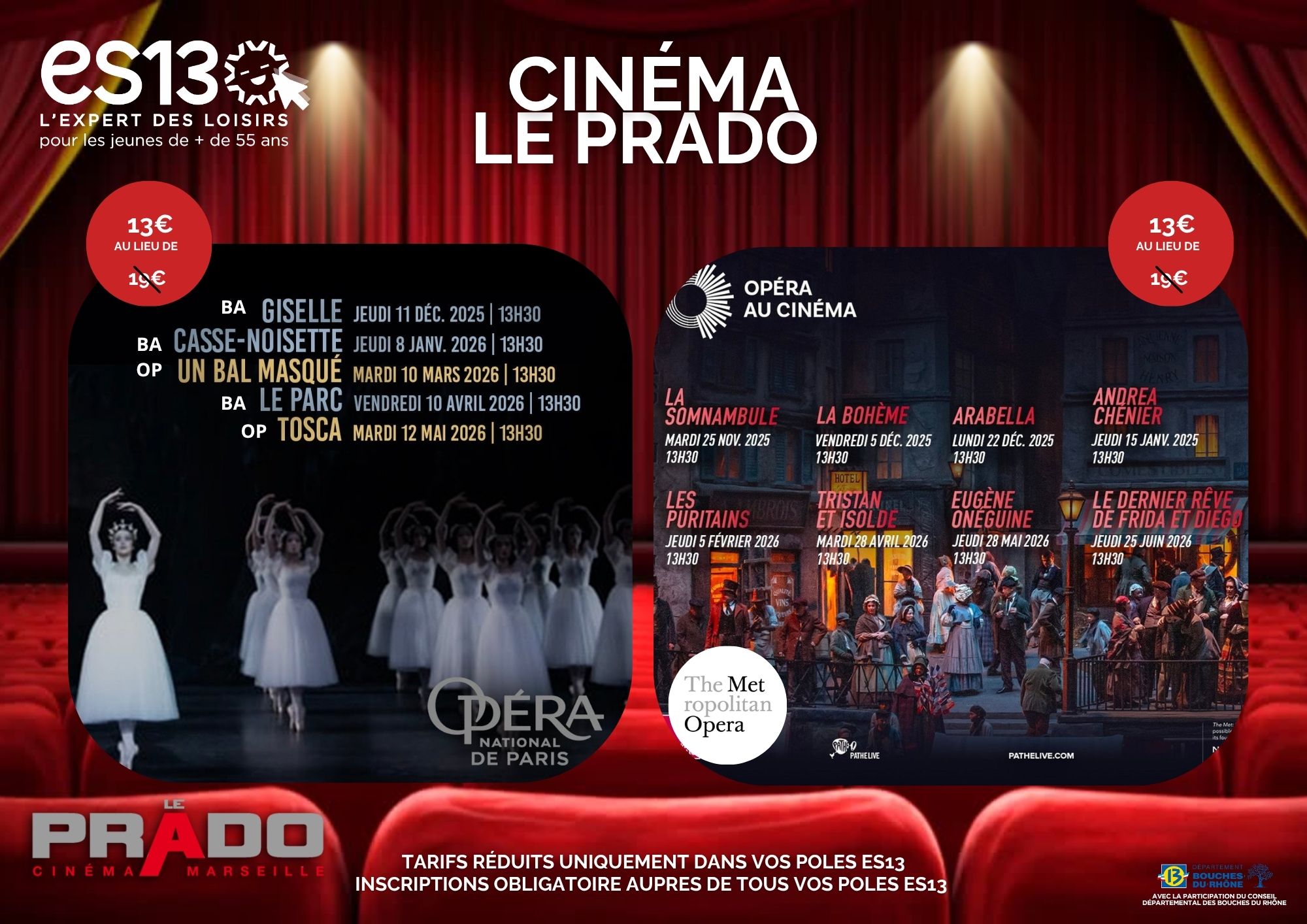 SPECTACLES PRADO 25-26 MET & PARIS